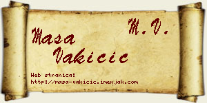 Maša Vakičić vizit kartica